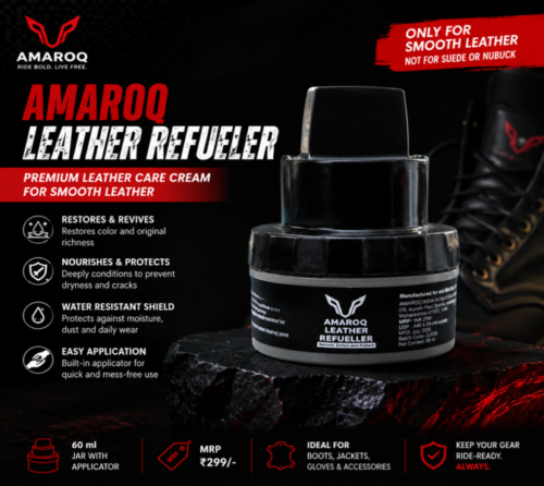 AMAROQ Leather Refueler – Premium Leather Conditioner & Care Cream for Motorcycle Riding Boots, Jackets & Smooth Leather Gear