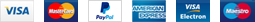 Accepted payment methods: Visa, Mastercard, PayPal, American Express, Visa Electron and Maestro